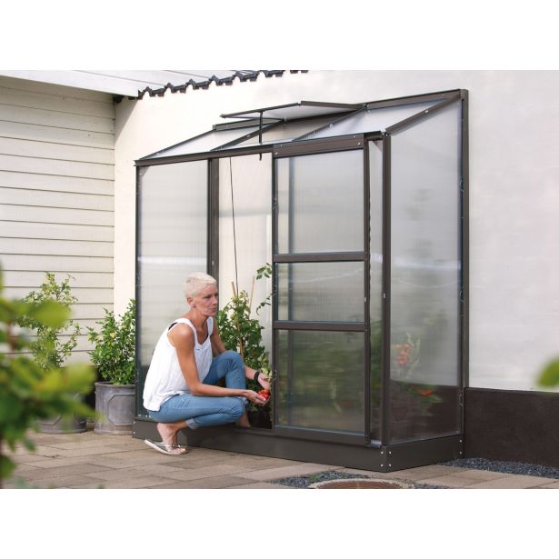 POLIKARBONATNI RASTLINJAK VITAVIA ZIDNI IDA 1300 VP 4MM ČRNA 2X0.7M