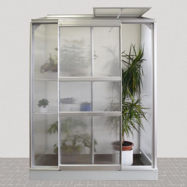 POLIKARBONATNI RASTLINJAK VITAVIA ZIDNI IDA 900 VP 4MM ALU 1.3X0.7M