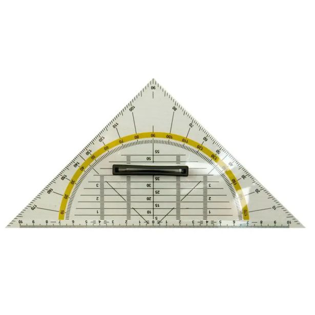 RAVNILO, ŠABLONA GEO TRIKOTNIK 21 CM FAIBO BL.1/1 PVC 2-721