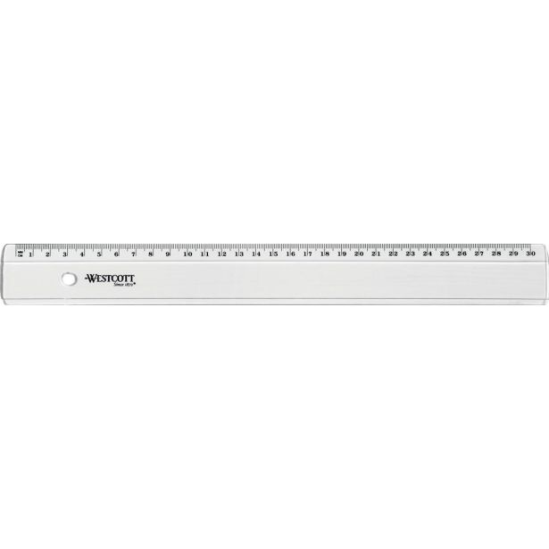 RAVNILO, ŠABLONA WESTCOTT 30 CM PVC PROZORNO E-10152 BP