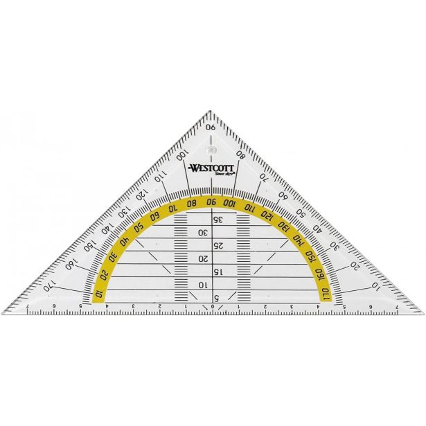RAVNILO, ŠABLONA WESTCOTT GEO TRIKOTNIK 14 CM E-10130 00 BLISTER