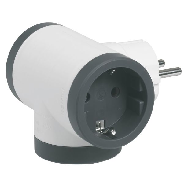 RAZDELILNIK/ADAPTER LEGRAND 3X ŠUKO BEL / ČRN
