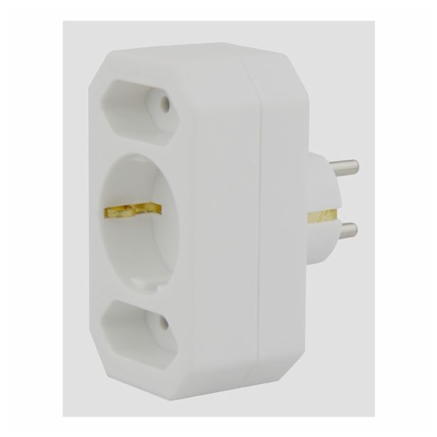 RAZDELILNIK/ADAPTER EMOS 1 ŠUKO + 2 EURO BEL