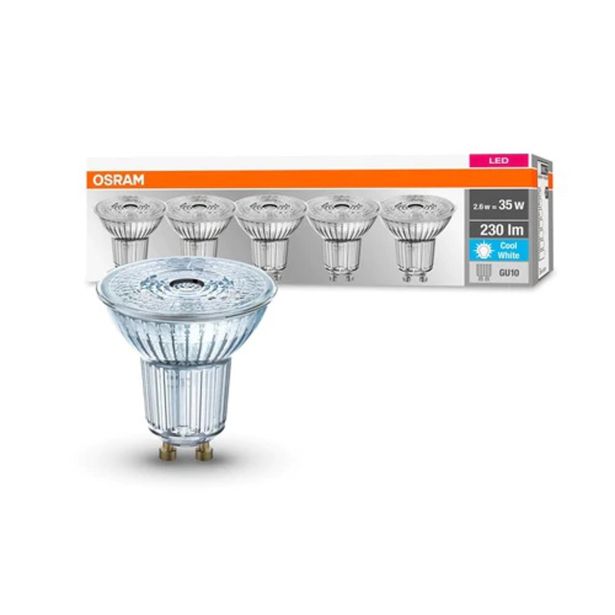 RAZNA LED ŽARNICA OSRAM PAR16 2.6W/840, 36 BASE, GU10, PAK/5