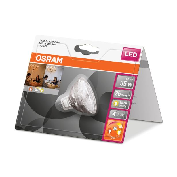 RAZNA LED ŽARNICA OSRAM ST MR16 36° 5W/827 220-240V GU5.3 GLOWDIM