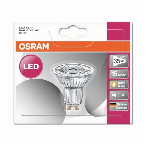 RAZNA LED ŽARNICA OSRAM ST PAR16 35 36° 3W/827 220-240V GU10 BL/1