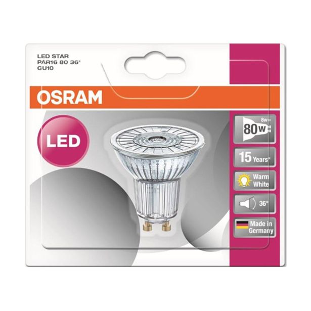 RAZNA LED ŽARNICA OSRAM ST PAR16 8036° 6.9W/827 220-240V GU10 BL/1