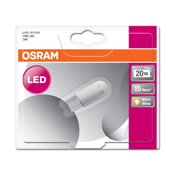 RAZNA LED ŽARNICA OSRAM ST PIN 20 1.9W/827 FR G9 220-240V BL/1
