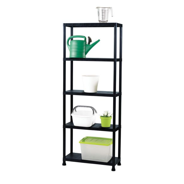 PVC REGAL PRACTIC 181X80X30 CM 5P/20KG ČRN