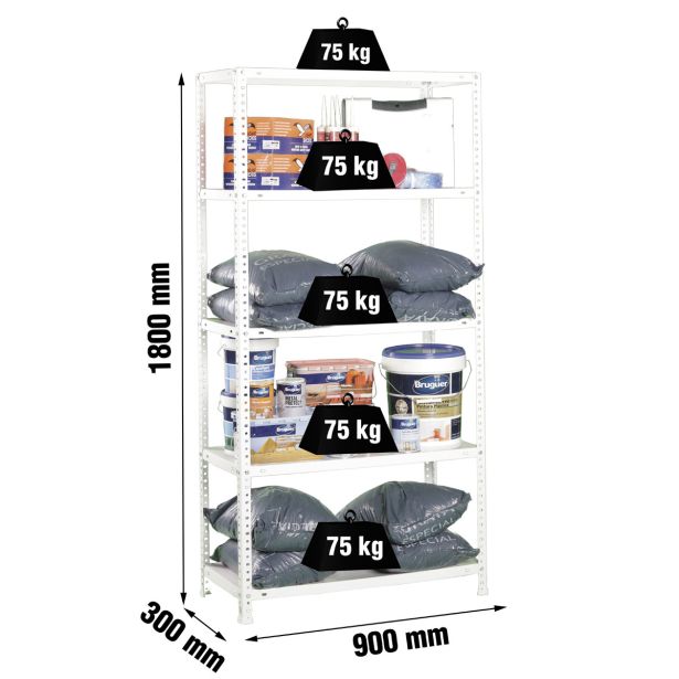 REGAL SIMONRACK 180X90X30 CM 5P/75KG BEL ADVANTAGE