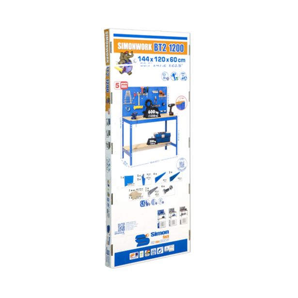 REGAL SIMONRACK 144.5X91X61 CM 2P/400KG MODRA LES SIMONWORK BT2