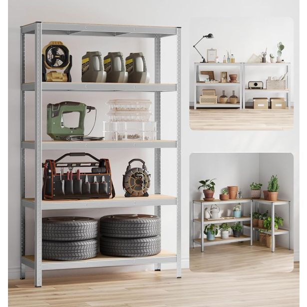 REGAL SONGMICS 200X120X60 CM 5P/175KG GLR060E01 RJAVO-SREBRNO