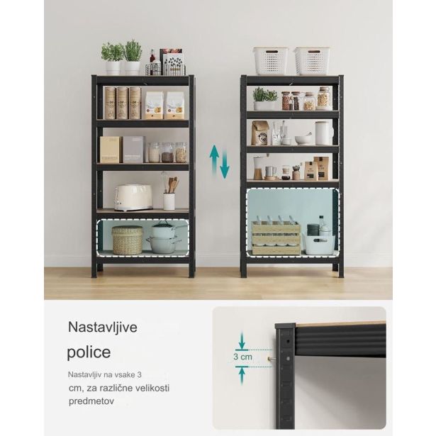 REGAL SONGMICS 150X75X30 CM 5P/130KG GLR030B1 NARAVNO RJAV