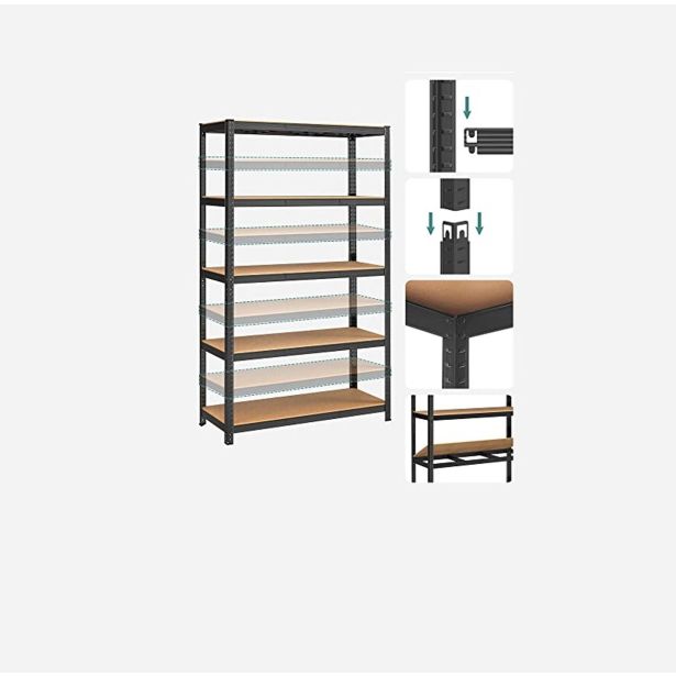 REGAL SONGMICS 200X120X60 CM 5P/175KG GLR060B01 RJAVO-ČRN