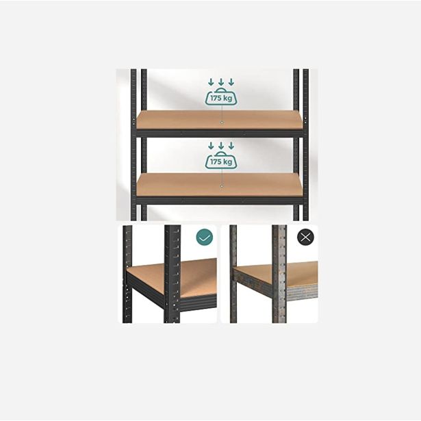 REGAL SONGMICS 200X120X60 CM 5P/175KG GLR060B01 RJAVO-ČRN