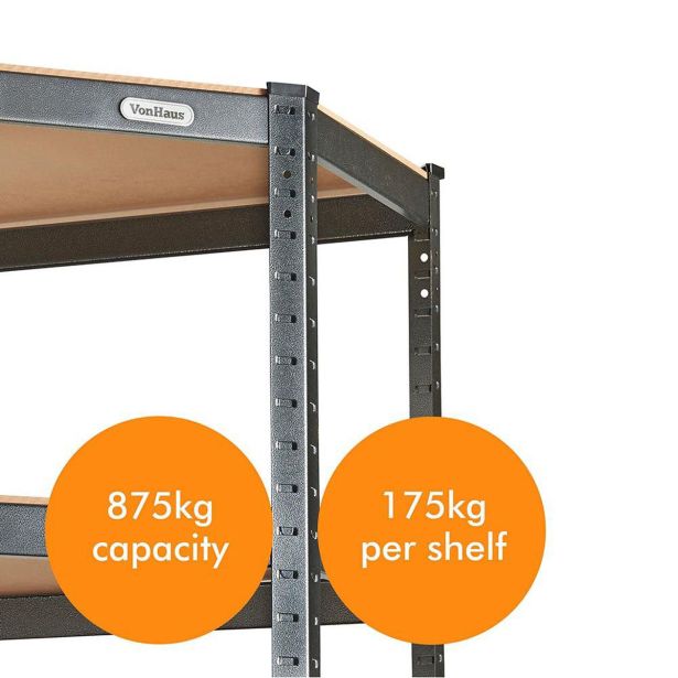 REGAL VONHAUS 180X100X90 CM 5P/175KG KOTNI HAMMERITE