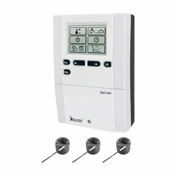 REGULACIJA ZA CENTRALNO SELTRON SGC 16H DIFEREN REGULATOR + 3 X TEMPE. TIPALO TF/PT