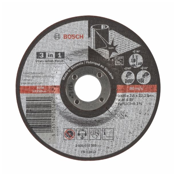 REZALNA PLOŠČA 3 V 1 125X2.5X22 MM