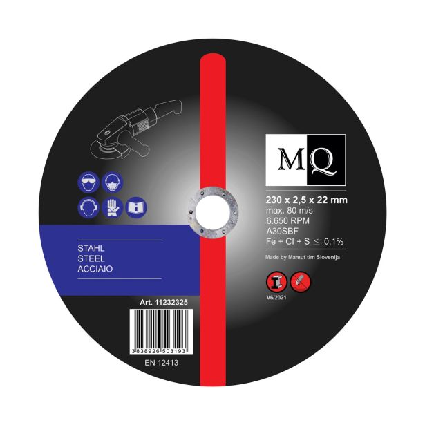 REZALNA PLOŠČA ZA JEKLO MQ 115X2.5X22 A30SBF