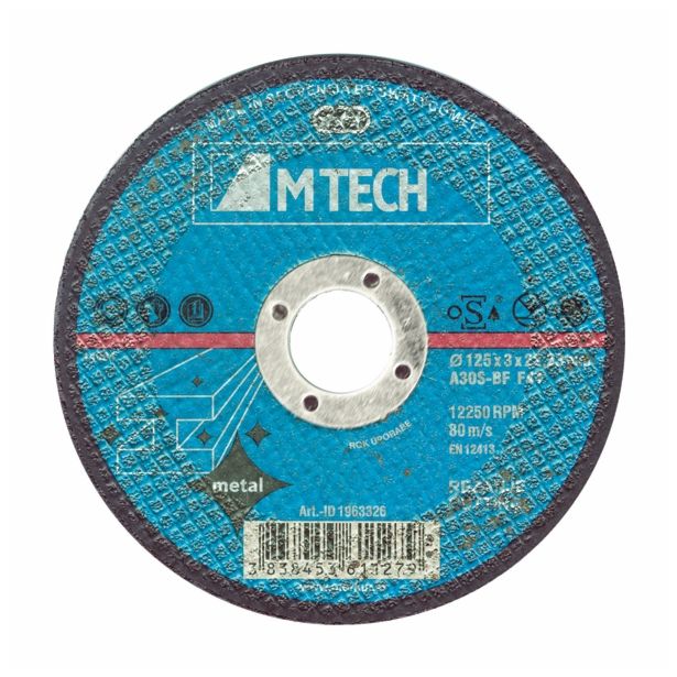 REZALNA PLOŠČA ZA JEKLO MTECH 125X3X22 MM A30S-BF