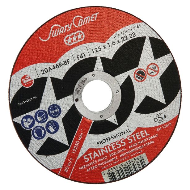 REZALNA PLOŠČA ZA RF SWATYCOMET-P 125X1.6X22.23MM 20A46R-BF INOX IN KOVINA