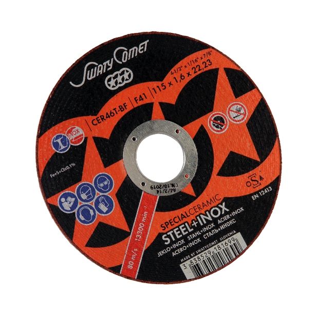 REZALNA PLOŠČA ZA RF SWATYCOMET-S 115X1.6X22.23 MM KERAMIKA F41 CER46T-BF