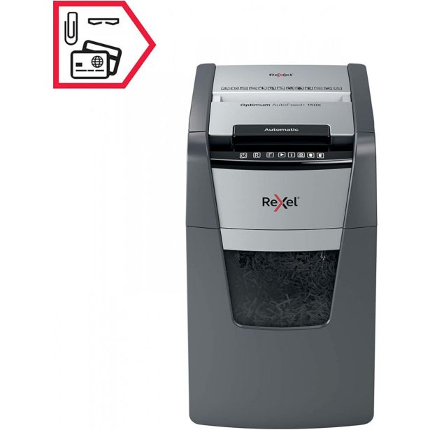 UNIČEVALNIK PAPIRJA REXEL AUTO+ 150X 4X28/P4 OPTIMUM 2020150XEU