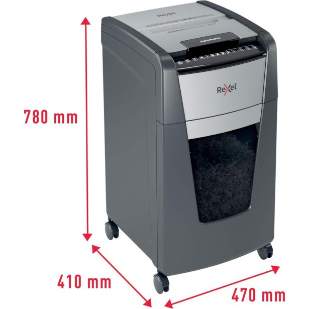 UNIČEVALNIK PAPIRJA REXEL AUTO+ 300X 4X25/P4 OPTIMUM 2020300XEU
