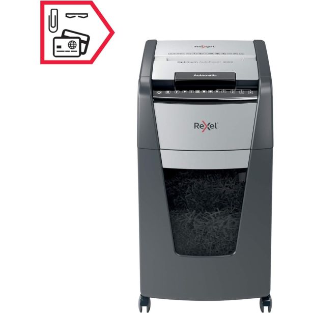 UNIČEVALNIK PAPIRJA REXEL AUTO+ 300X 4X25/P4 OPTIMUM 2020300XEU