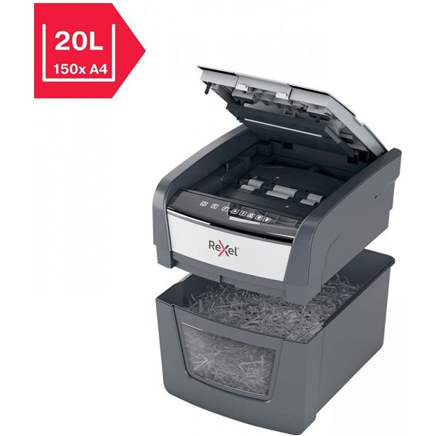 UNIČEVALNIK PAPIRJA REXEL AUTO+ 45X 4X28/P4 OPTIMUM 2020045XEU