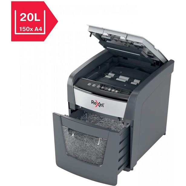 UNIČEVALNIK PAPIRJA REXEL AUTO+ 50X 4X28/P4 OPTIMUM 2020050XEU