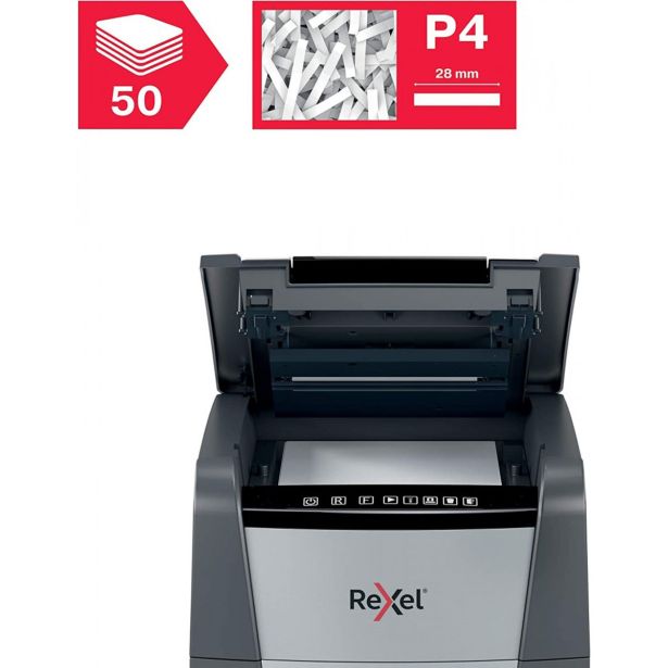 UNIČEVALNIK PAPIRJA REXEL AUTO+ 50X 4X28/P4 OPTIMUM 2020050XEU