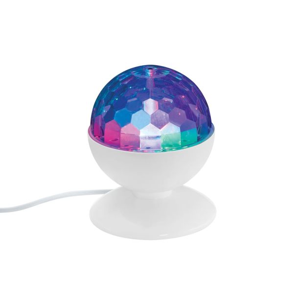 NAMIZNA SVETILKA PRISMA RGB-LED DISCO BELA