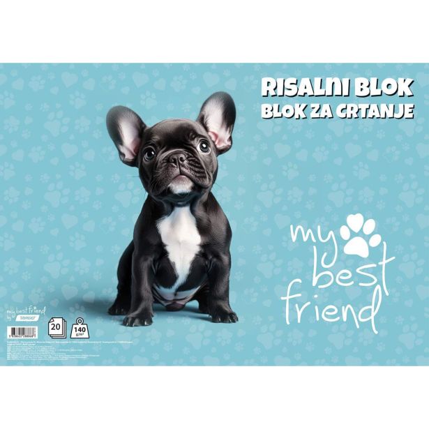 RISALNI BLOK TARGET A3 20 LISTOV 140GR. MY BEST FRIENDS 28886