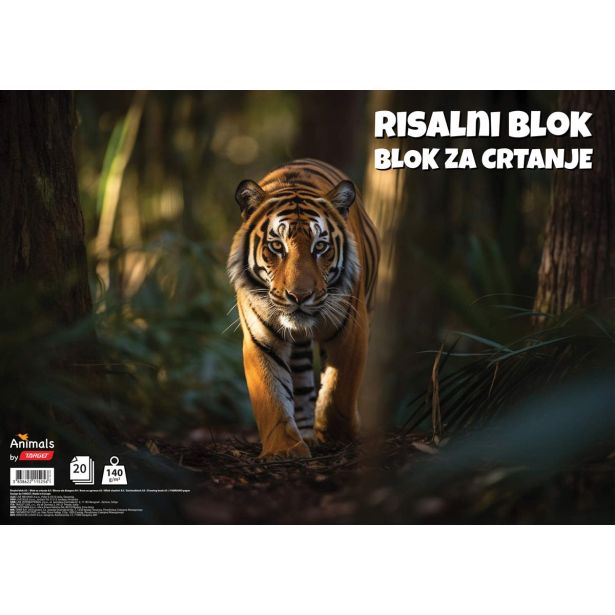 RISALNI BLOK TARGET A3 20 LISTOV 140GR. ANIMAL 11525