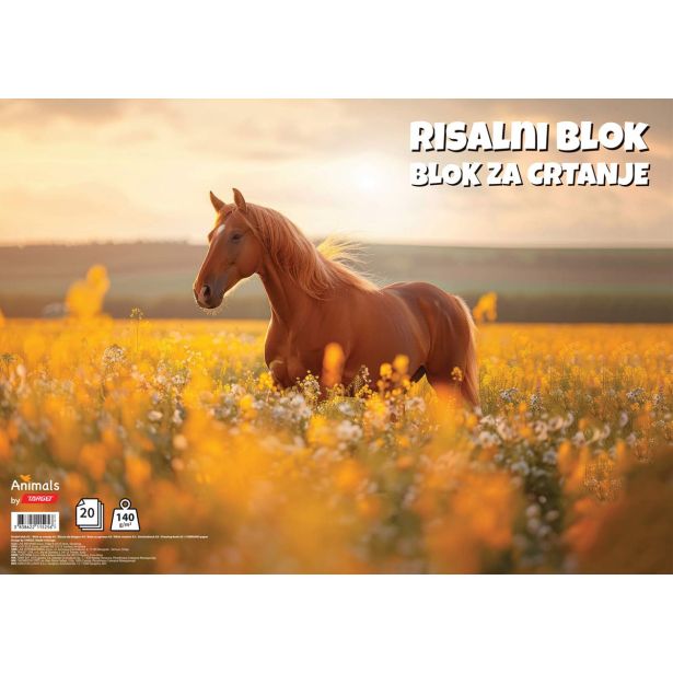 RISALNI BLOK TARGET A3 20 LISTOV 140GR. ANIMAL 11525