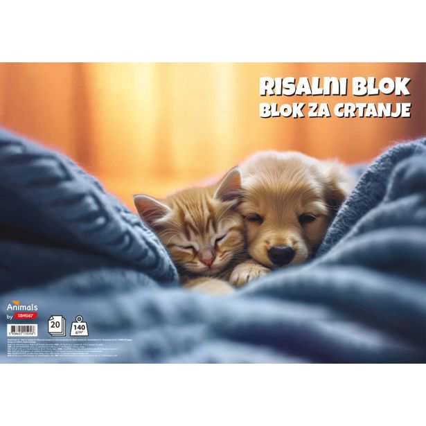 RISALNI BLOK TARGET A3 20 LISTOV 140GR. ANIMAL 11525