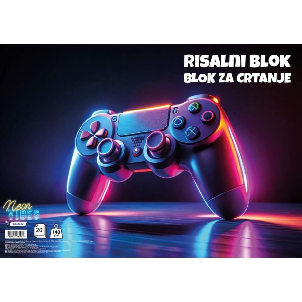 RISALNI BLOK TARGET A3 20 LISTOV 140GR. NEON VIBES 28245