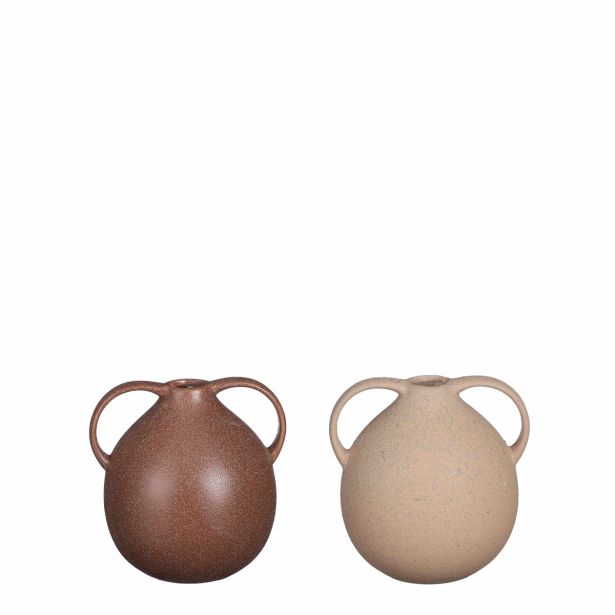 KERAMIČNA VAZA MICA RJAVA SORT 2 D11.5XŠ10XV12CM
