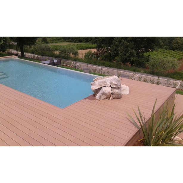 WPC DESKA ZA TERASO BAMBUSWPC RJAVA 2000X150X25 MM