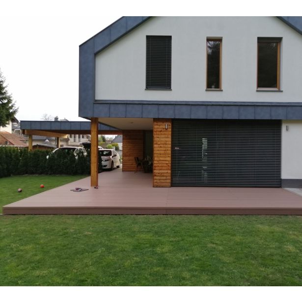 WPC DESKA ZA TERASO BAMBUSWPC RJAVA 2000X150X25 MM