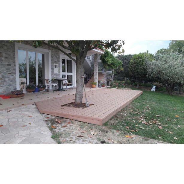 WPC DESKA ZA TERASO BAMBUSWPC RJAVA 2000X150X25 MM