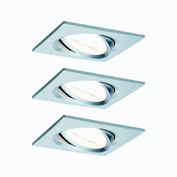 VGRADNI LED REFLEKTOR RL NOVA COIN 3X6.5W 3SDIM KVAD. ALU TU/ALU, GIB