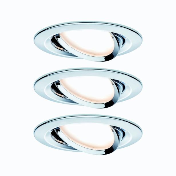 VGRADNI LED REFLEKTOR RL NOVA COIN 3X6.5W 3SDIM OKROGLA, KROM/ALU, GIB