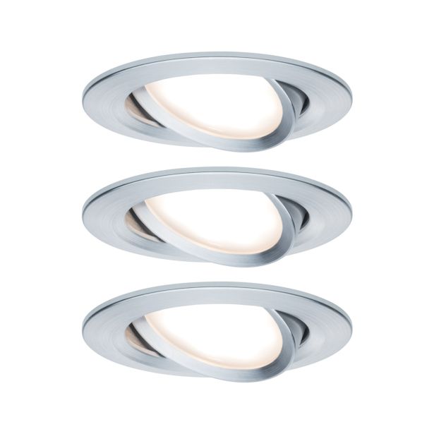 VGRADNI LED REFLEKTOR RL NOVA COIN 3X6.5W GIB. OKROGLA ALU TU/ALU