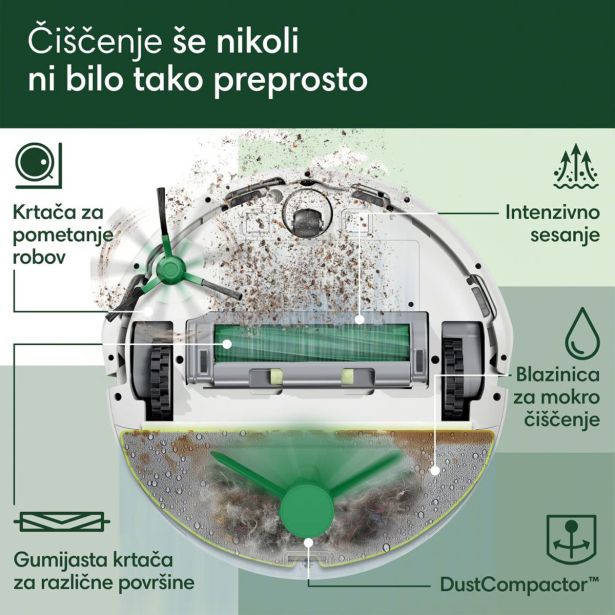 ROBOTSKI SESALNIK IROBOT COMBO 205 DUSTCOMPACTOR BEL