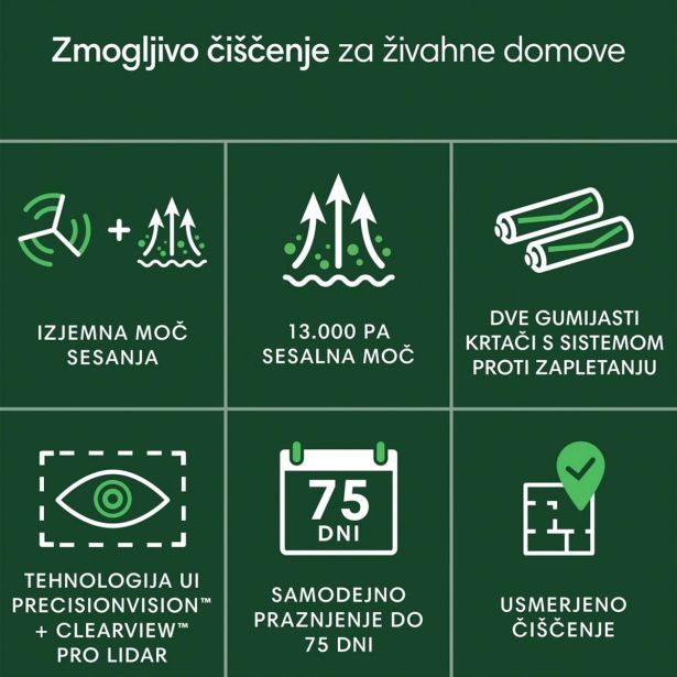 ROBOTSKI SESALNIK IROBOT MAX705 + AVTOEMPTY POSTAJA BLACK