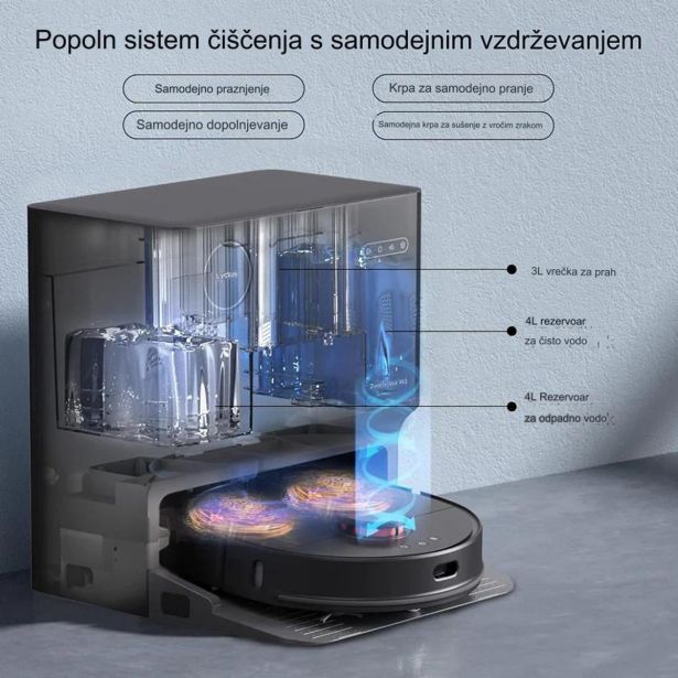ROBOTSKI SESALNIK LYDSTO W2 SAMOČISTILNI BEL