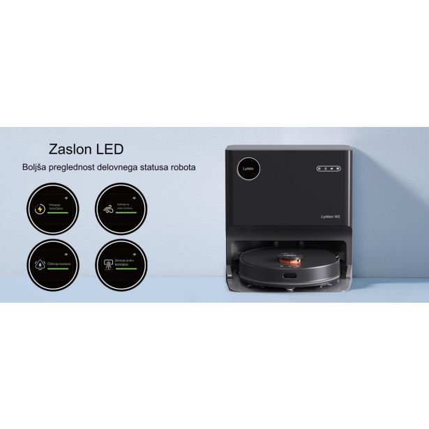 ROBOTSKI SESALNIK LYDSTO W2 SAMOČISTILNI BEL