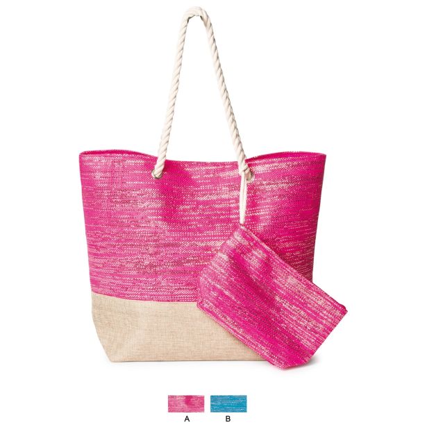 TORBA, NAHRBTNIK SORBETTO ROČNA DELHI 65X50X15 CM IN TORBICA Z ZADRGO